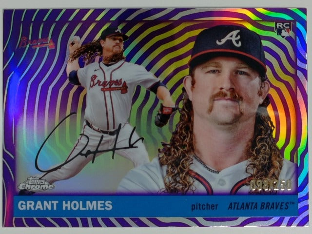 2025 Chrome Platinum Purple Vibrations Refractor 098/250 Grant Holmes #361 RC