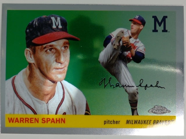 2025 Topps Chrome Platinum Anniversary Baseball Warren Spahn #353