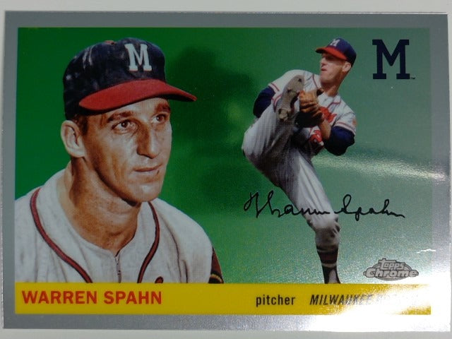 2025 Topps Chrome Platinum Baseball Warren Spahn #353