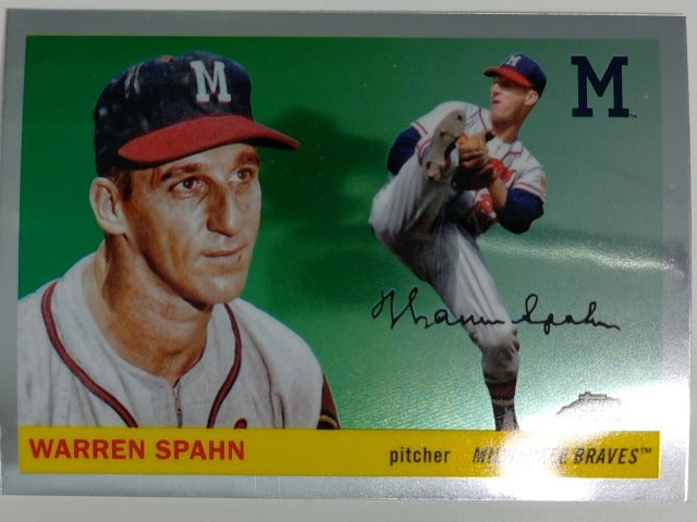 2025 Topps Chrome Platinum Anniversary Baseball Warren Spahn #353