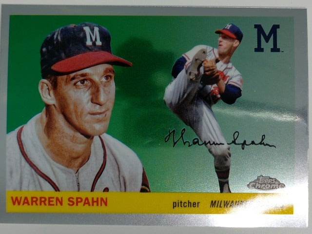 2025 Topps Chrome Platinum Anniversary Baseball Warren Spahn #353