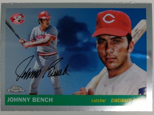 2025 Topps Chrome Platinum Baseball Johnny Bench #454