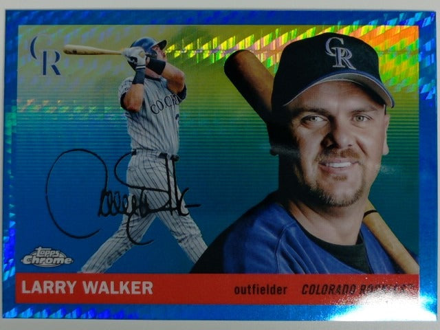 2025 Topps Chrome Platinum Baseball Blue Prism Refractor Larry Walker #428