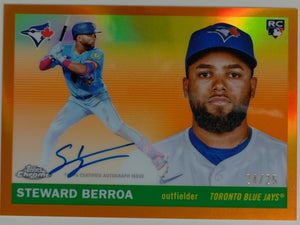 2025 Chrome Platinum Autographs Orange Refractor 24/25 Steward Berroa #CPA-SB