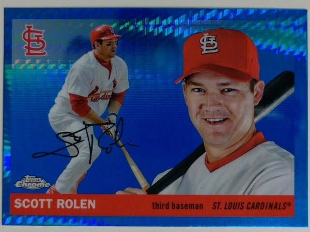 2025 Topps Chrome Platinum Baseball Blue Prism Refractor Scott Rolen #280