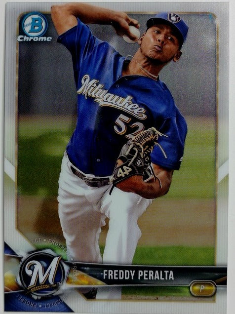 2018 Bowman Chrome Baseball Prospects Freddy Peralta #BCP221