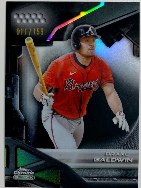 2026 Topps Chrome Black Baseball Refractor 011/199 Drake Baldwin #81