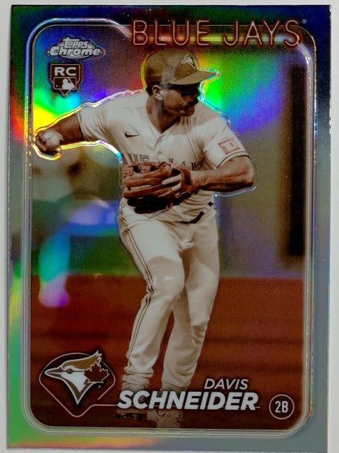 2024 Topps Chrome Baseball Sepia Refractor Davis Schneider #290 RC