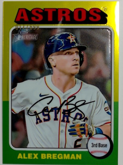 2024 Topps Heritage Baseball Chrome 017/699 Alex Bregman #571