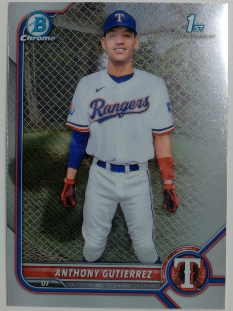 2022 Bowman Chrome Baseball Prospects Anthony Gutierrez #BCP-160