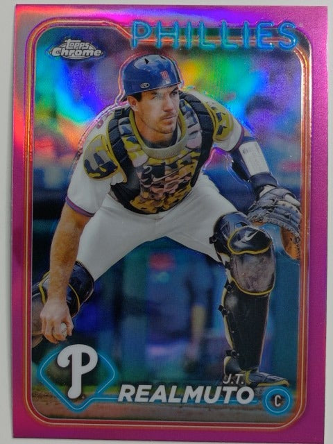 2024 Topps Chrome Baseball Pink Refractor J.T. Realmuto #261