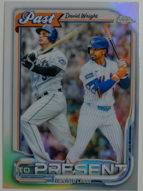 2026 Topps Chrome Past to Present Francisco Lindor / David Wright #PTP-14
