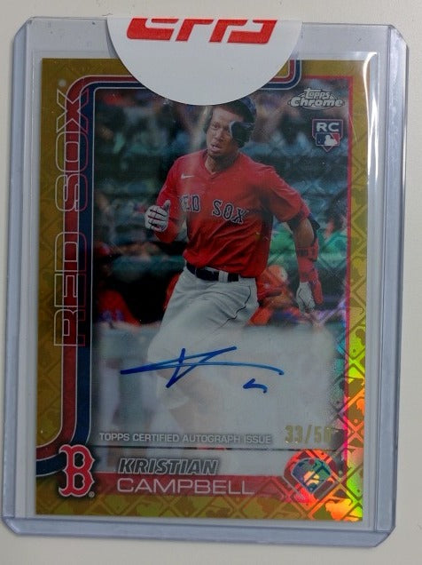 2025 Chrome Logofractor Autographs Gold 33/50 Kristian Campbell #RA-KC