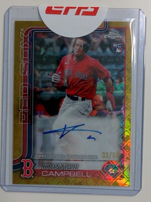 2025 Chrome Logofractor Autographs Gold 33/50 Kristian Campbell #RA-KC