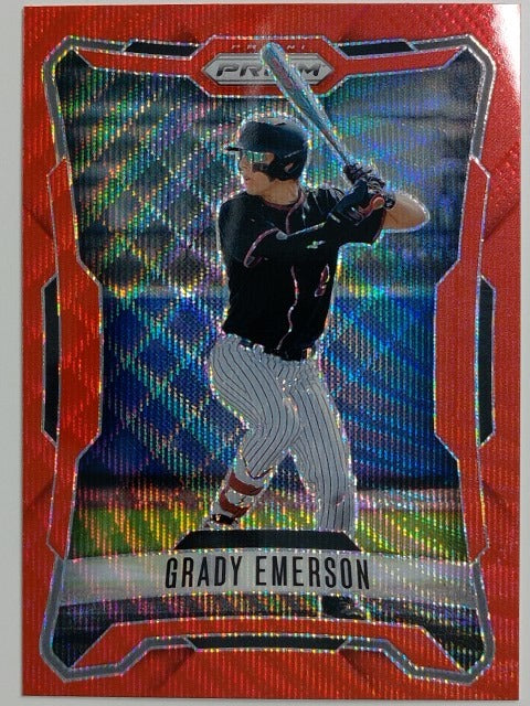 2026 Panini Prizm Baseball Ruby Wave Prizm Grady Emerson #297