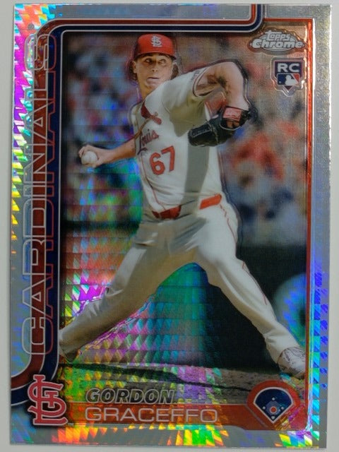 2025 Topps Chrome Baseball Prism Refractor Gordon Graceffo #256 RC