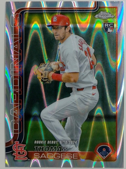 2025 Topps Chrome Update Baseball RayWave Refractor Thomas Saggese #USC157