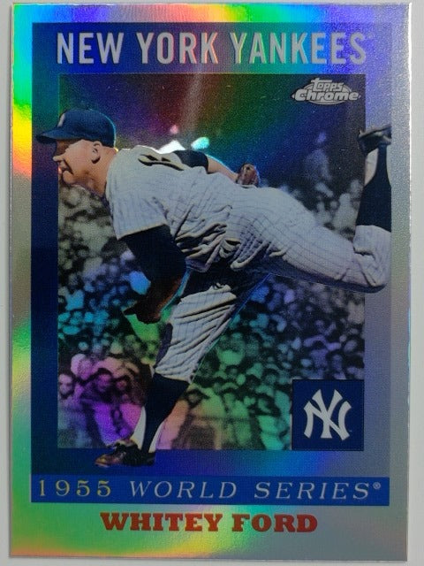 2025 Topps Chrome Platinum Baseball 1955 World Series Whitey Ford #55WS-9
