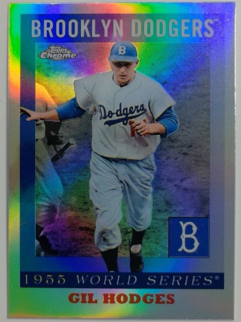2025 Topps Chrome Platinum Baseball 1955 World Series Gil Hodges #55WS-5