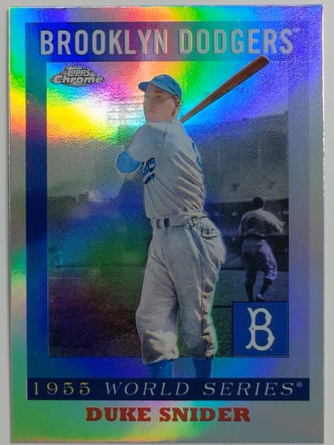 2025 Topps Chrome Platinum Baseball 1955 World Series Duke Snider #55WS-4