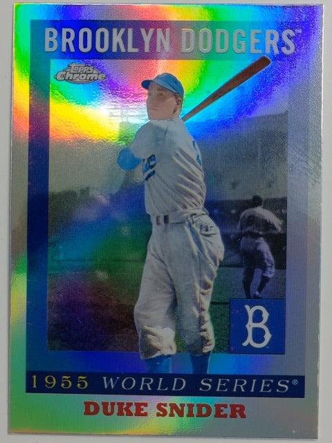 2025 Topps Chrome Platinum Baseball 1955 World Series Duke Snider #55WS-4