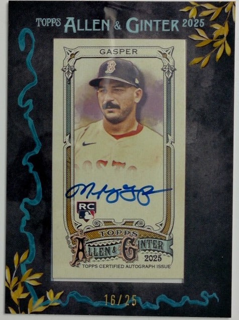 2025 Allen & Ginter Framed Mini Autographs Black 16/25 Mickey Gasper #MA-MG