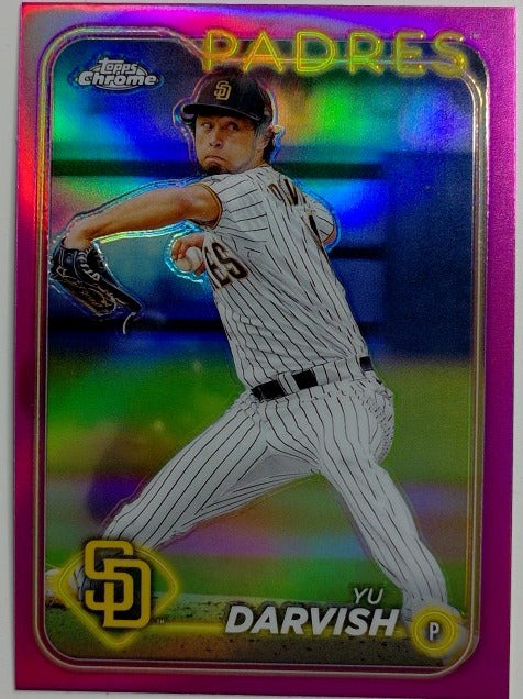 2024 Topps Chrome Baseball Pink Refractor Yu Darvish #237