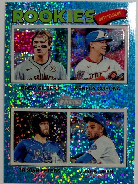 2026 Heritage Chrome Light Blue Sparkle Gilbert / Corona /Peters / Dean #388 RC