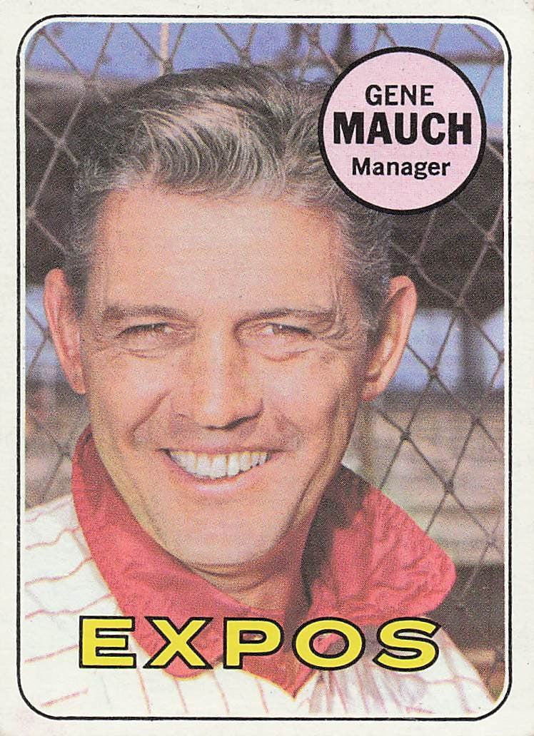 1969 Topps Baseball Gene Mauch #606