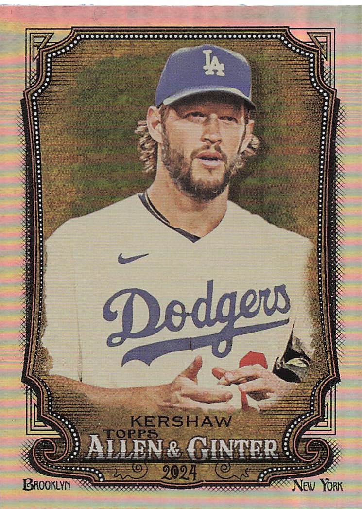 2024 Topps Allen & Ginter Baseball Silver Portrait Clayton Kershaw #52