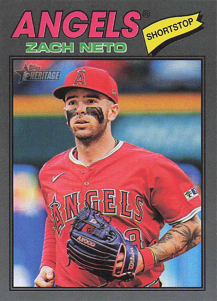 2026 Topps Heritage Baseball Dark Gray Zach Neto #188