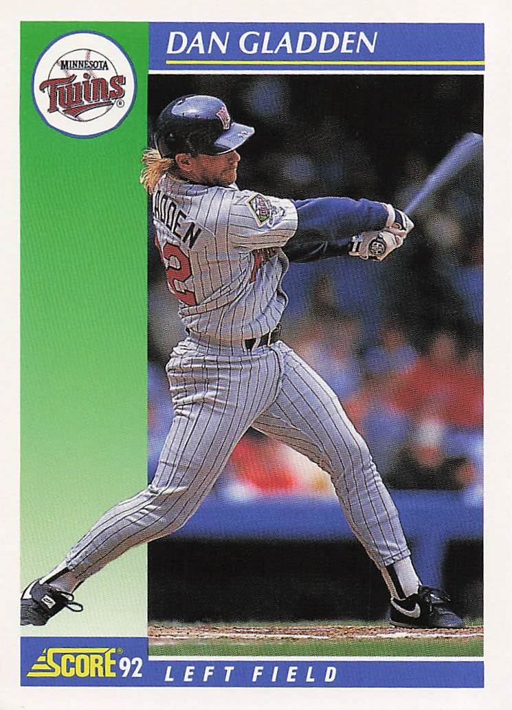 1992 Score Baseball Dan Gladden #28