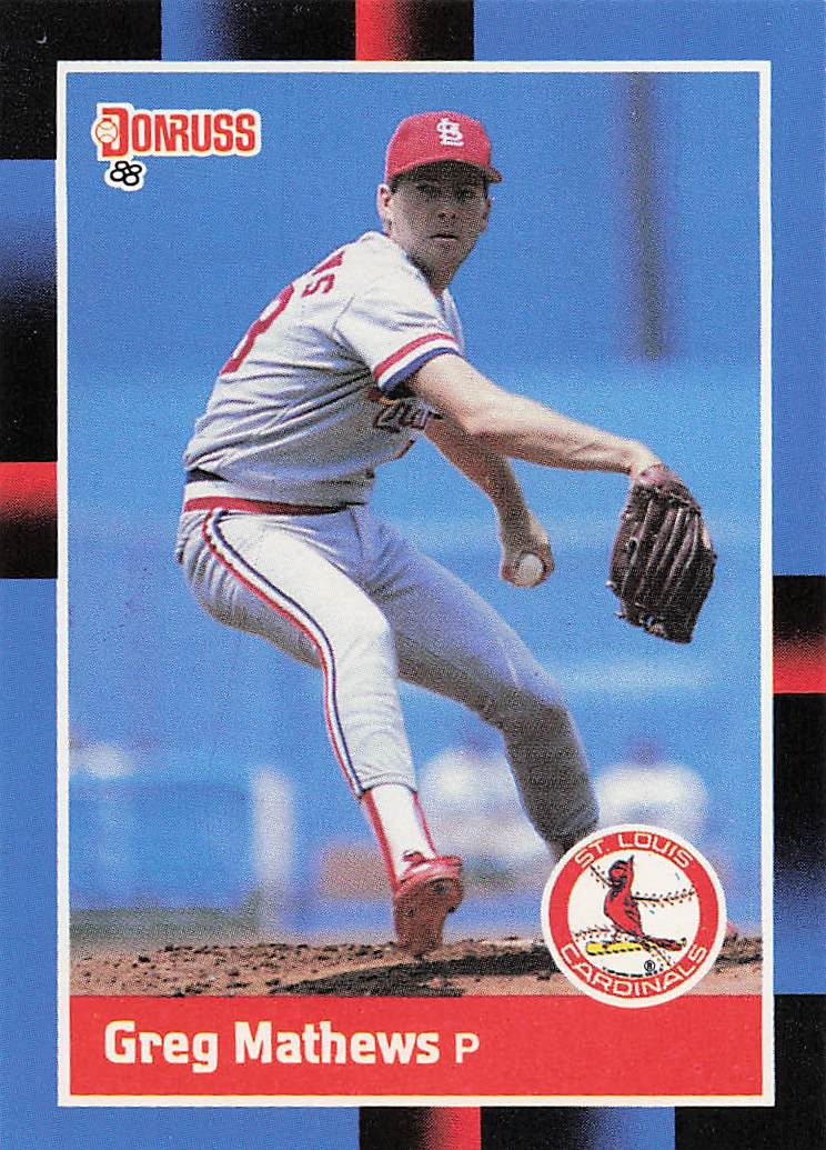 1988 Donruss Baseball Greg Mathews #84c