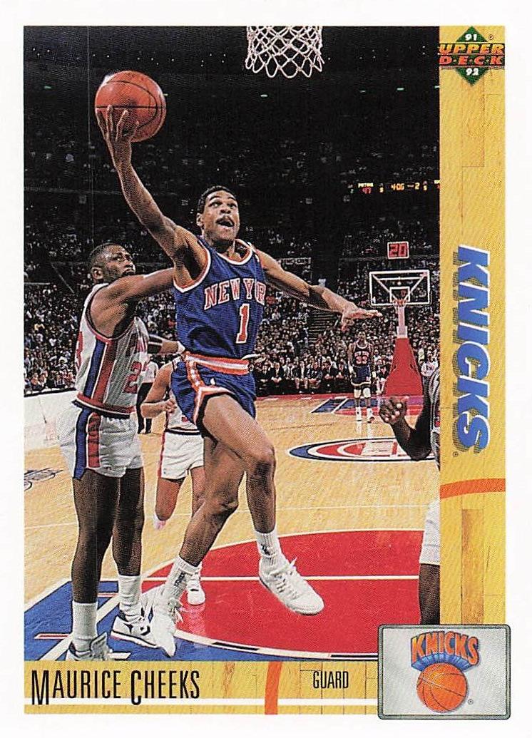 1991-92 Upper Deck Basketball Maurice Cheeks #281b