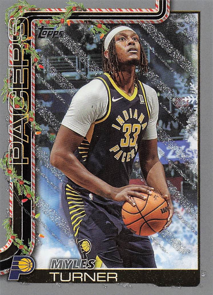 2025-26 Topps Holiday Basketball Glitter Holiday Myles Turner #H40