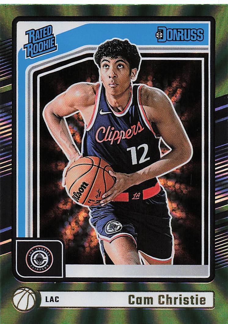 2024-25 Donruss Basketball Holo Green Laser Cam Christie #241 RC
