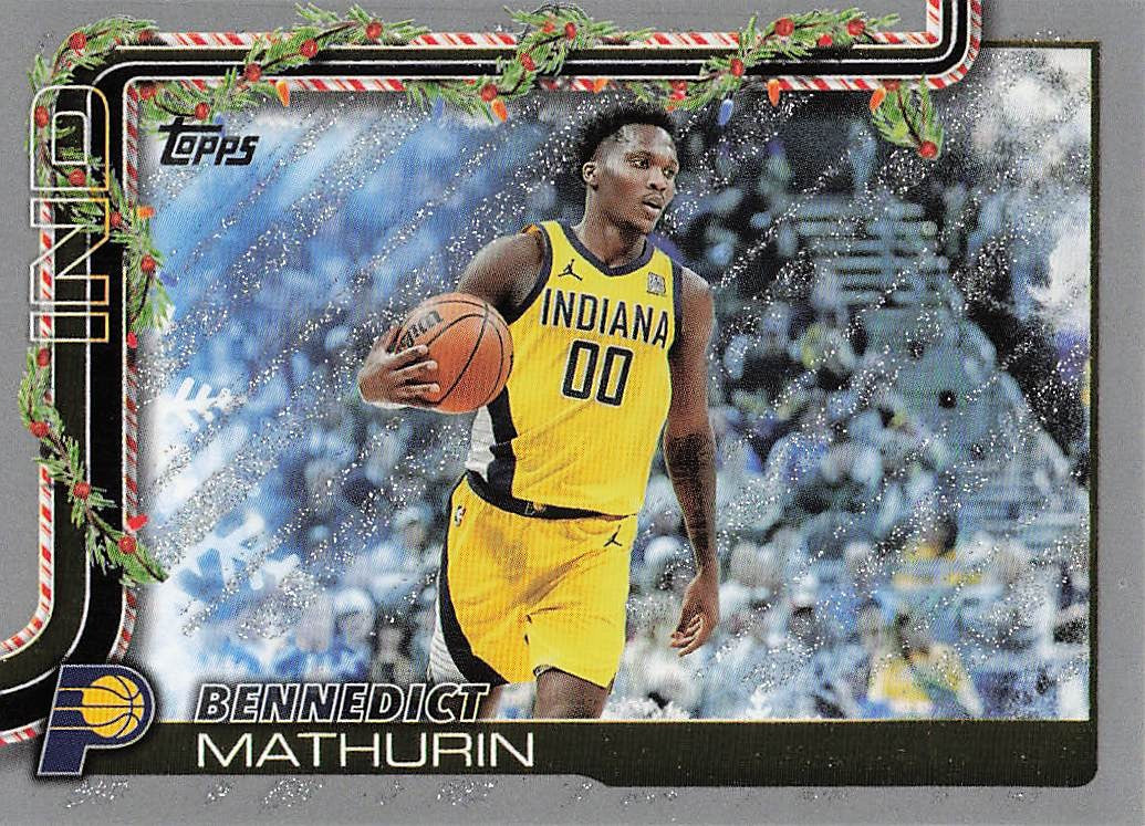 2025-26 Topps Holiday Basketball Glitter Holiday Bennedict Mathurin #H39