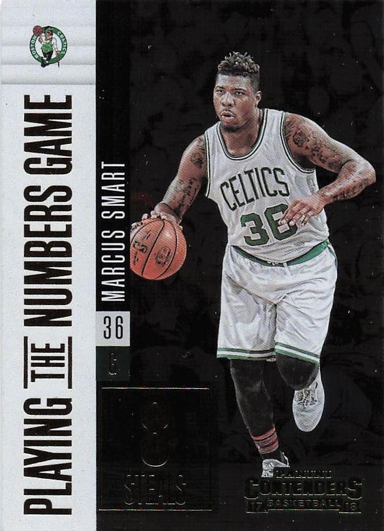 2017-18 Panini Contenders Basketball Playing the Numbers Game Marcus Smart #21