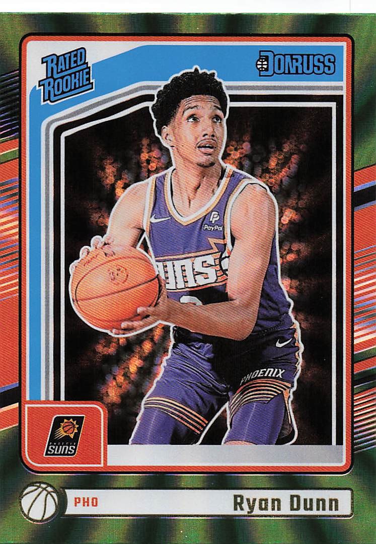 2024-25 Donruss Basketball Holo Green Laser Ryan Dunn #214 RC