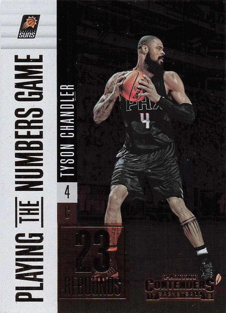 2017-18 Panini Contenders Basketball Playing the Numbers Game Tyson Chandler #4