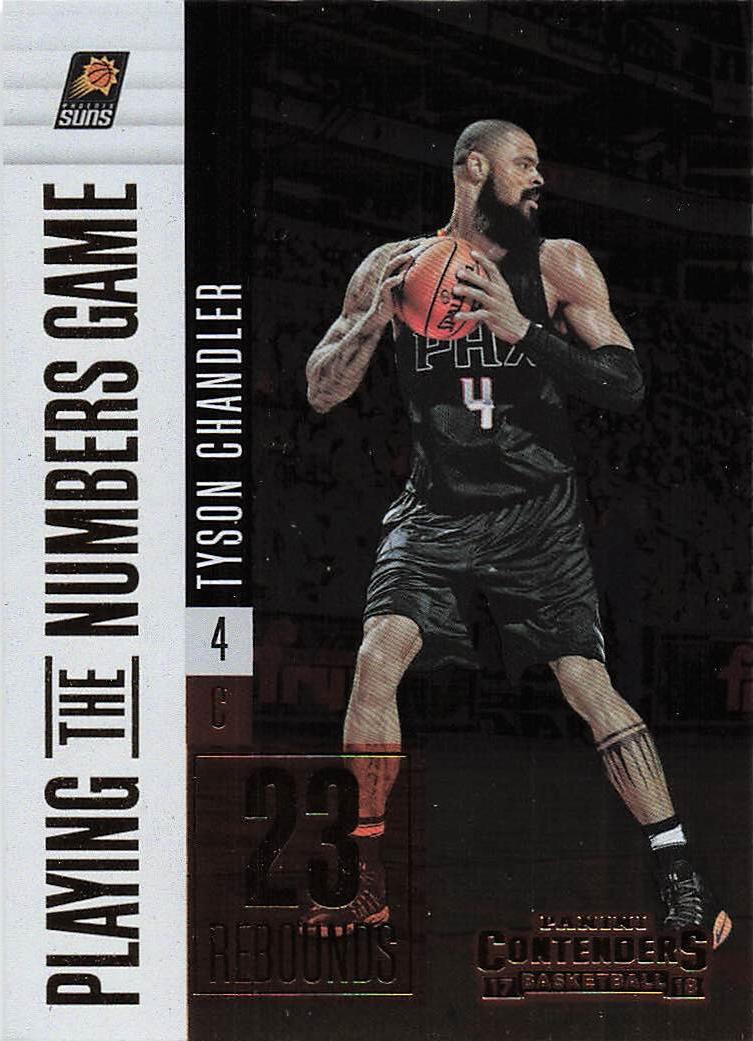 2017-18 Panini Contenders Basketball Playing the Numbers Game Tyson Chandler #4