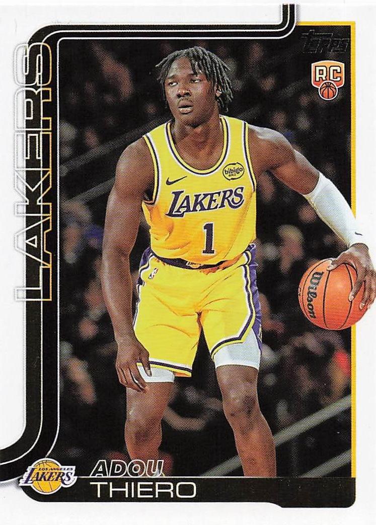 2025-26 Topps Basketball Rainbow Foilboard Adou Thiero #236 RC
