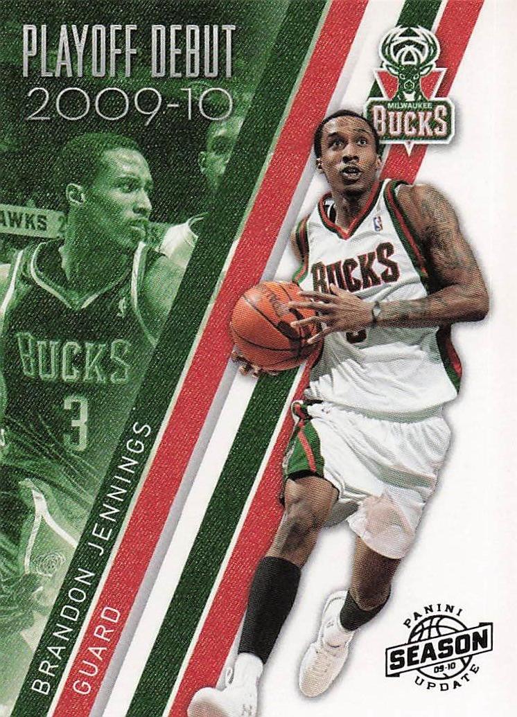 2009-10 Panini Season Update Basketball Playoff Debuts Brandon Jennings #2