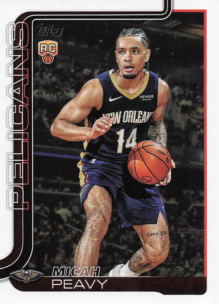 2025-26 Topps Basketball Micah Peavy #241 RC