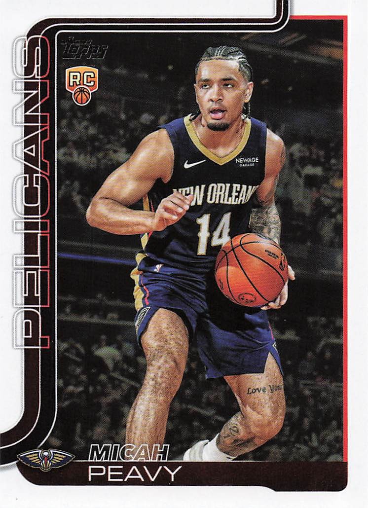 2025-26 Topps Basketball Micah Peavy #241 RC