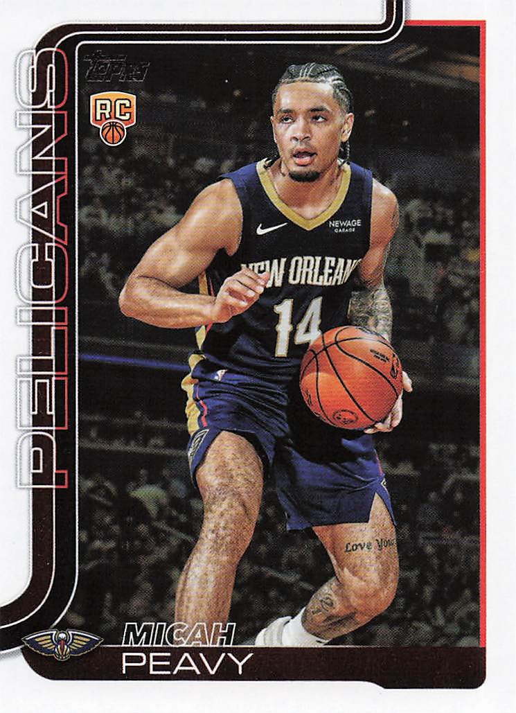 2025-26 Topps Basketball Micah Peavy #241 RC