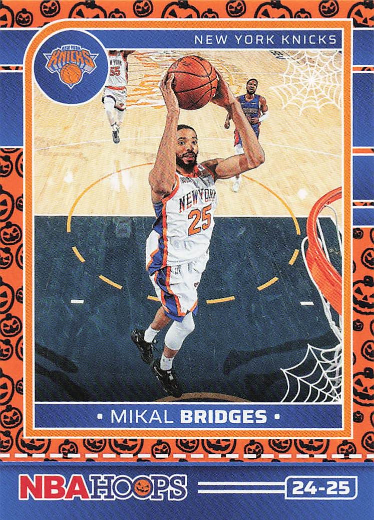 2024-25 Hoops Haunted Hoops Basketball Orange Mikal Bridges #50