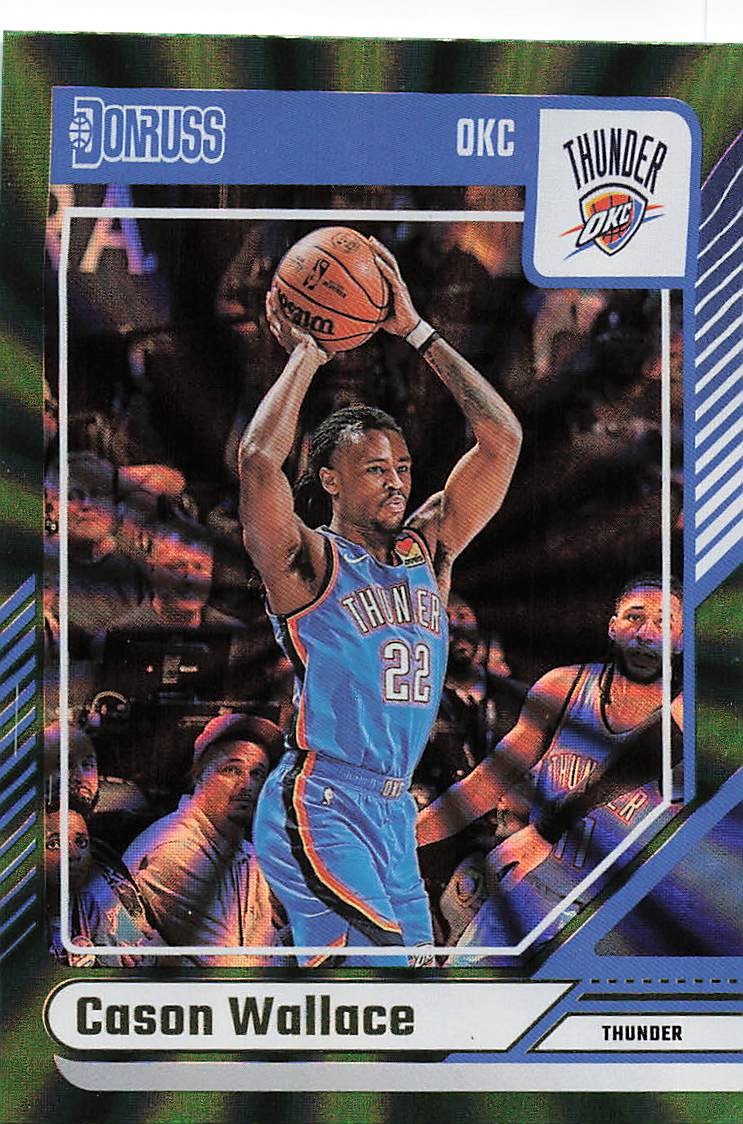 2024-25 Donruss Basketball Holo Green Laser Cason Wallace #105