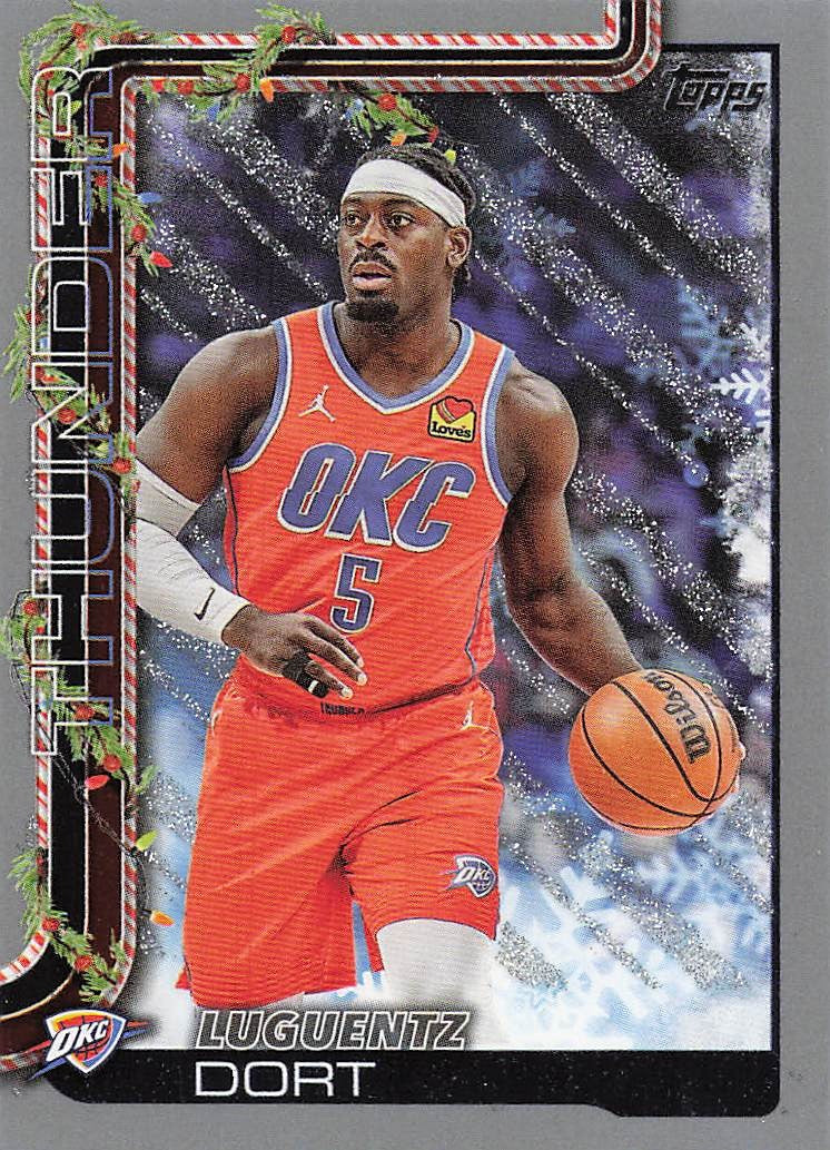 2025-26 Topps Holiday Basketball Glitter Holiday Luguentz Dort #H92