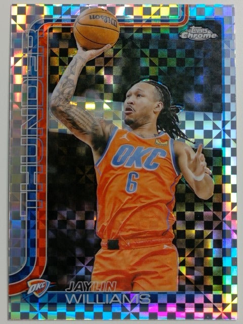 2025-26 Topps Chrome Basketball X-Fractor Jaylin Williams #105